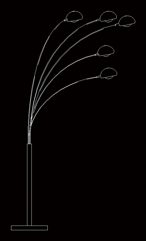 Floor Lamp DWG Block for AutoCAD