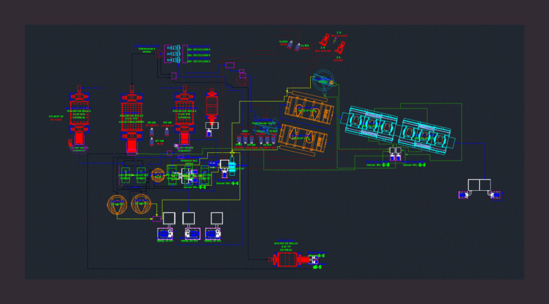 Flow Diagram Grinding – Classification DWG Block for AutoCAD