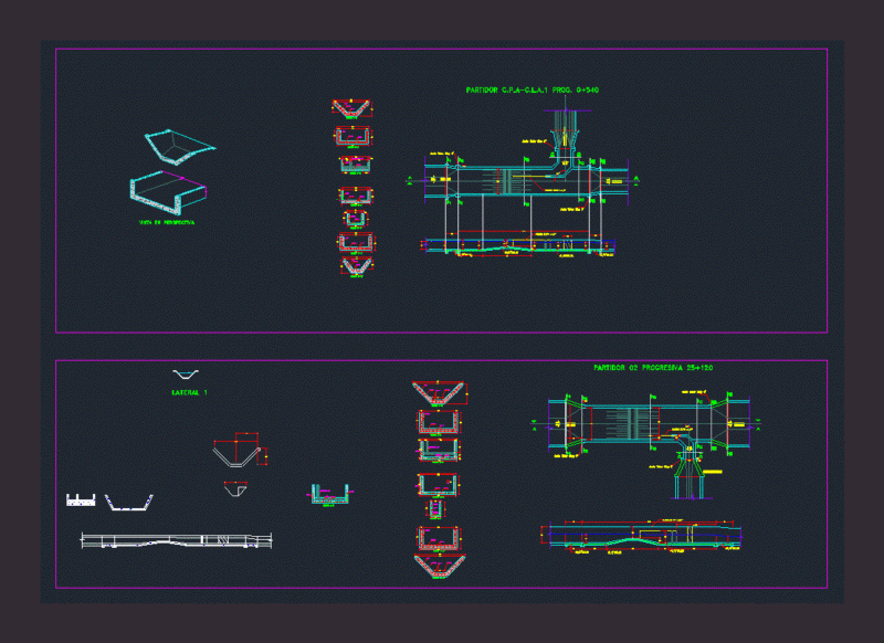 Flow Splitter DWG Section for AutoCAD