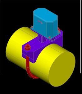 Flow Switch D150 3D DWG Model for AutoCAD