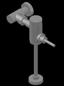 Flushometer Urinal 3D 3DS Model for 3D Studio Max
