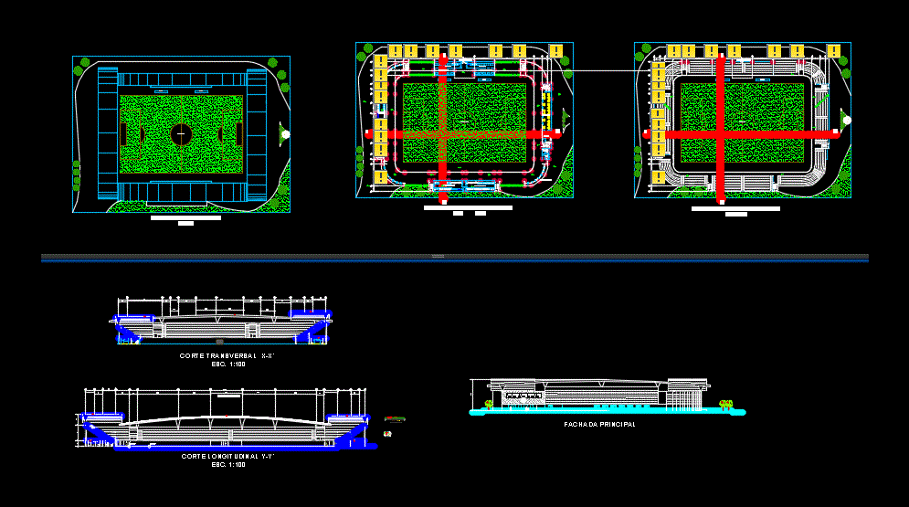 Football Stadium DWG Full Project for AutoCAD  Designs CAD
