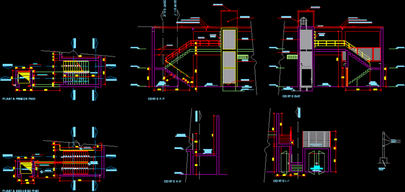 Forklift DWG Section for AutoCAD