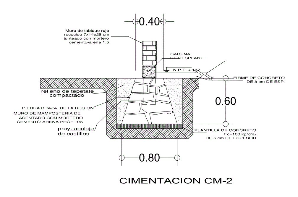Foundation Construction Detail – Muro PDF Detail (Document)