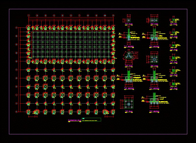 Foundation Detail DWG Plan for AutoCAD
