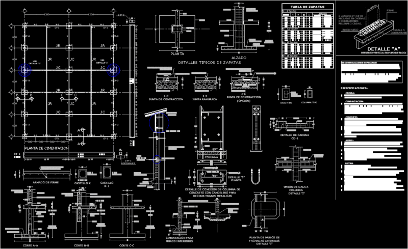 Foundation Details DWG Detail for AutoCAD