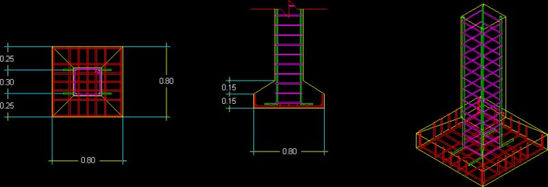 Foundation DWG Detail for AutoCAD