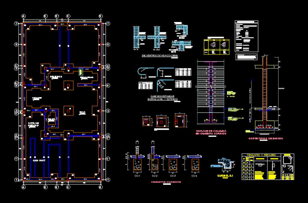 Foundation DWG Detail for AutoCAD