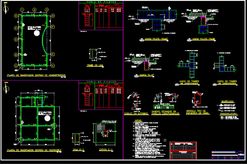 Foundation DWG Section for AutoCAD