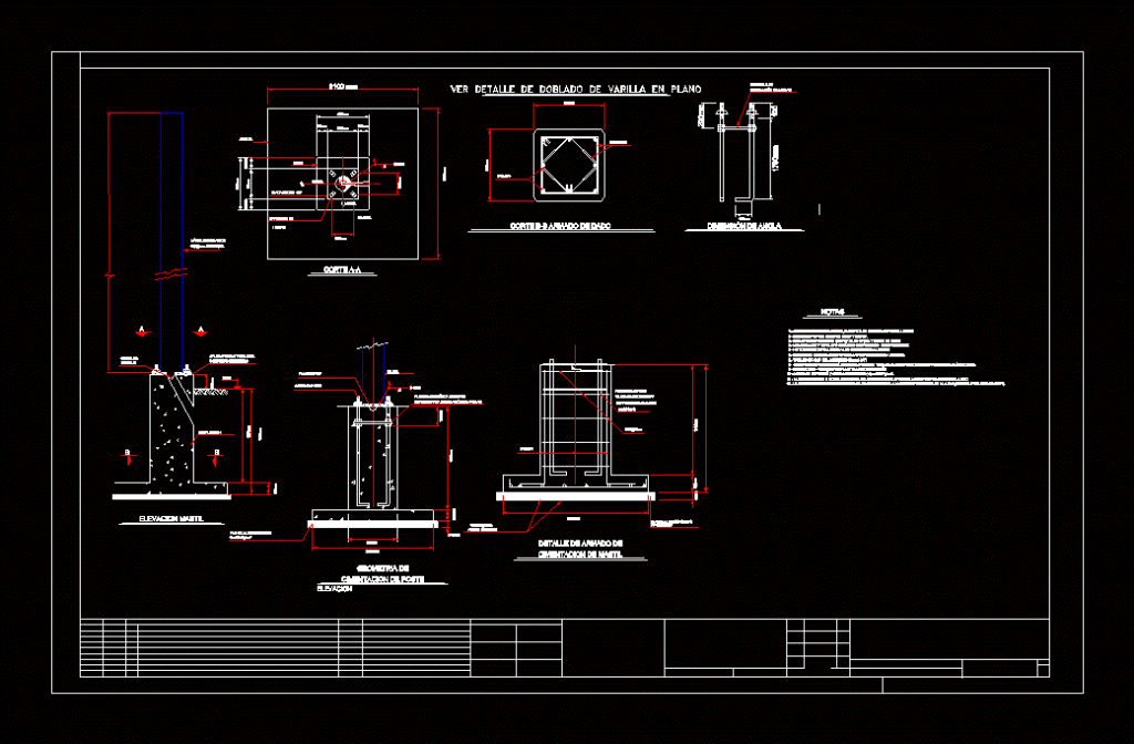 Foundation For Mast DWG Detail for AutoCAD
