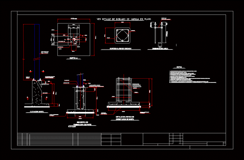 Foundation For Mast DWG Detail for AutoCAD