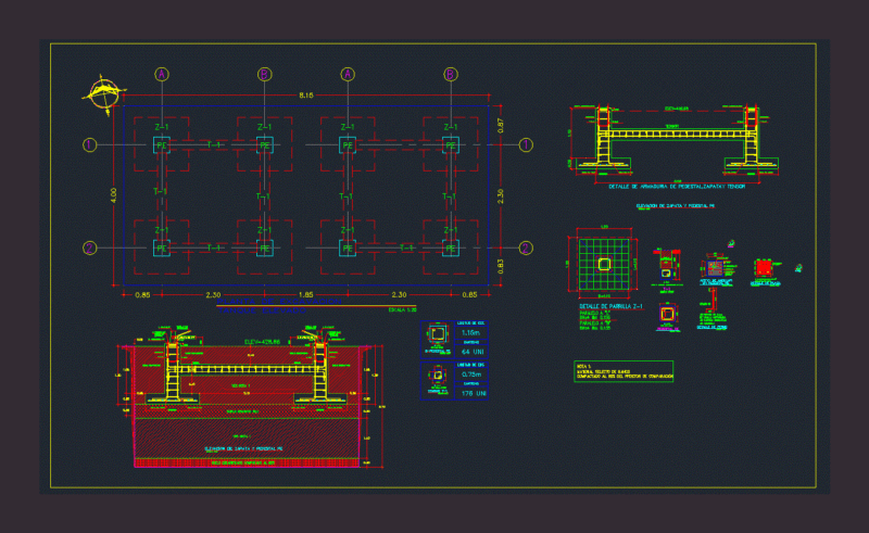 Foundation Of High Tank DWG Detail for AutoCAD