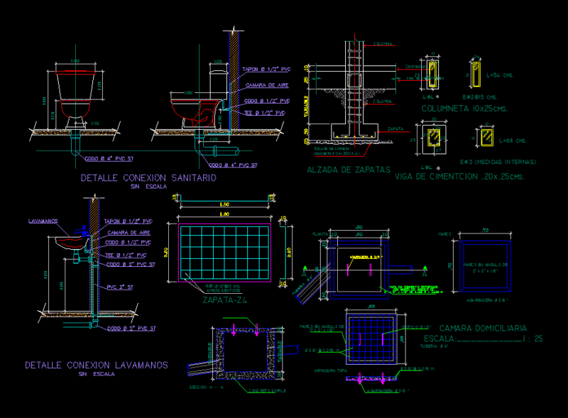 Foundation Pile Detail DWG Detail for AutoCAD