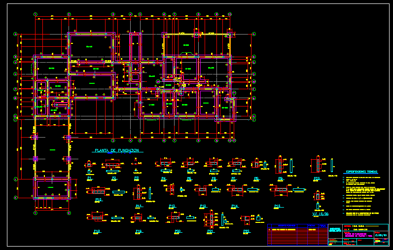 Foundation Plan DWG Detail for AutoCAD – Designs CAD