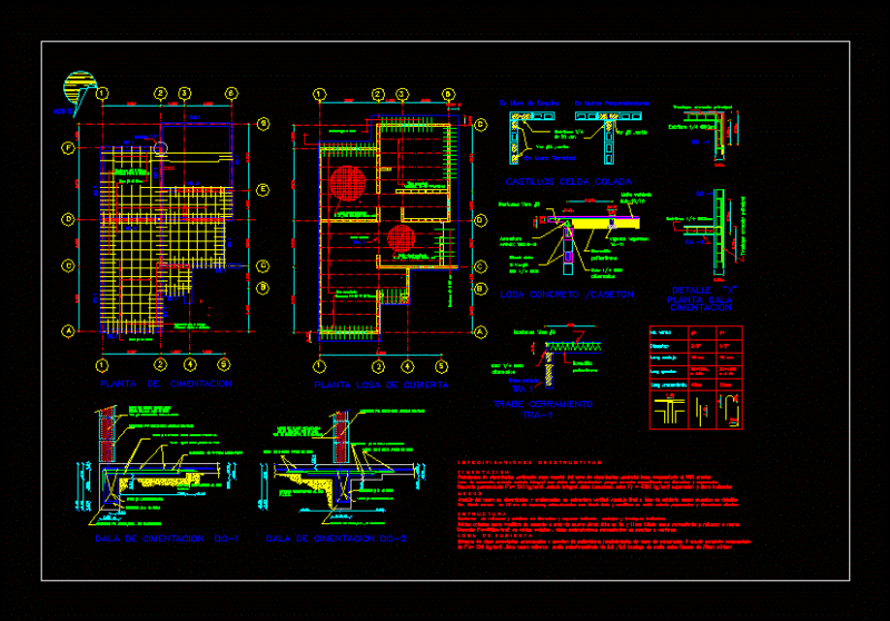Foundation Slab DWG Detail for AutoCAD