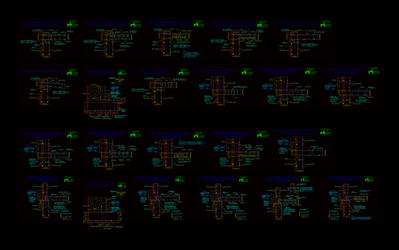 Foundation Wall Construction Details DWG Detail for AutoCAD