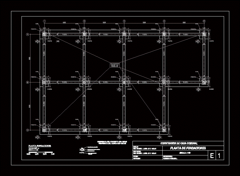Foundations Community House DWG Section for AutoCAD