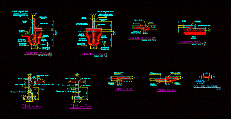 Foundations Details DWG Detail for AutoCAD