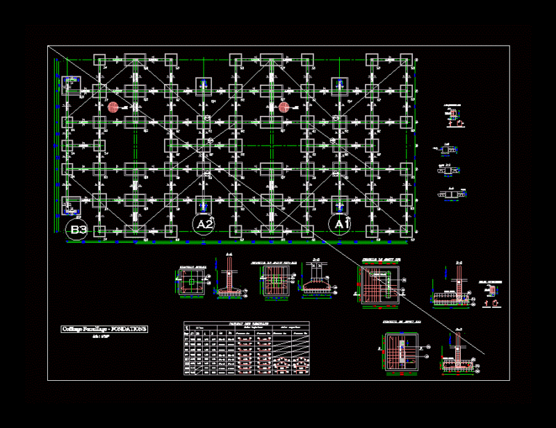 Foundations Details DWG Detail for AutoCAD