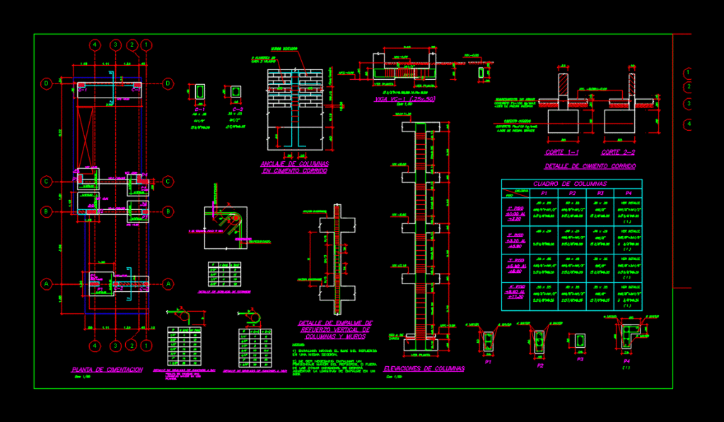 Foundations DWG Block for AutoCAD