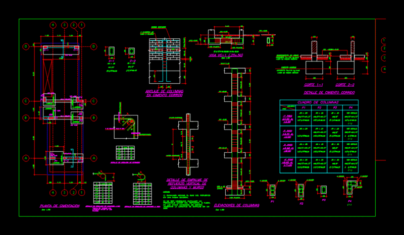 Foundations DWG Block for AutoCAD