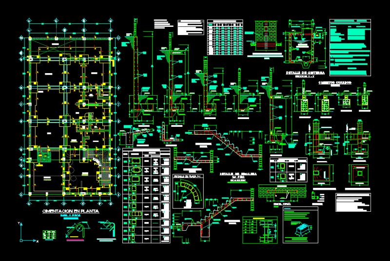 Foundations DWG Block for AutoCAD