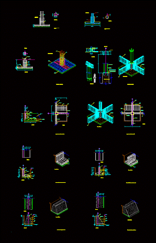 Foundations DWG Detail for AutoCAD