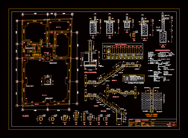 Foundations Housing DWG Plan for AutoCAD