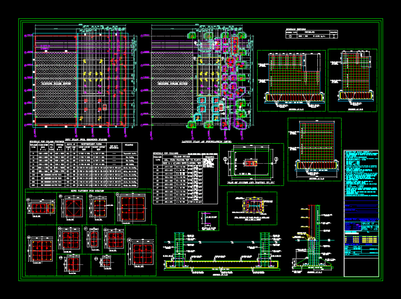 Foundations Of A Factory DWG Detail for AutoCAD