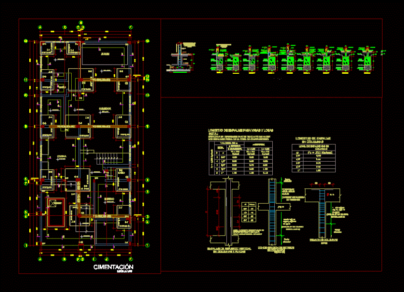 Foundations Of A House Of A Floor DWG Detail for AutoCAD
