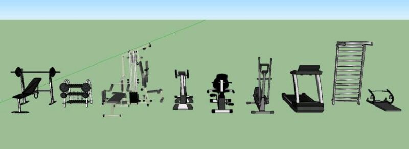 Furniture Girmnasio 3D SKP Model for SketchUp