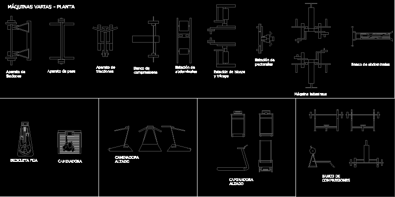 Furniture Gym DWG Block for AutoCAD • Designs CAD