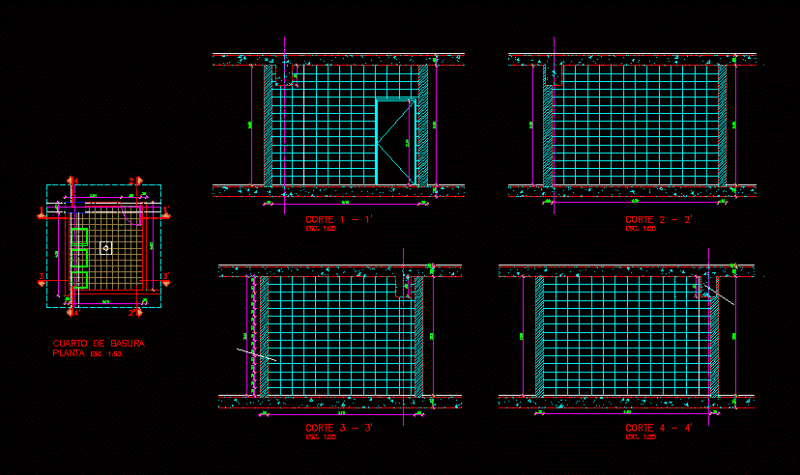Garbage Room DWG Block for AutoCAD