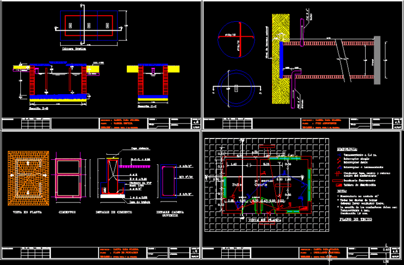 Gard Post DWG Block for AutoCAD