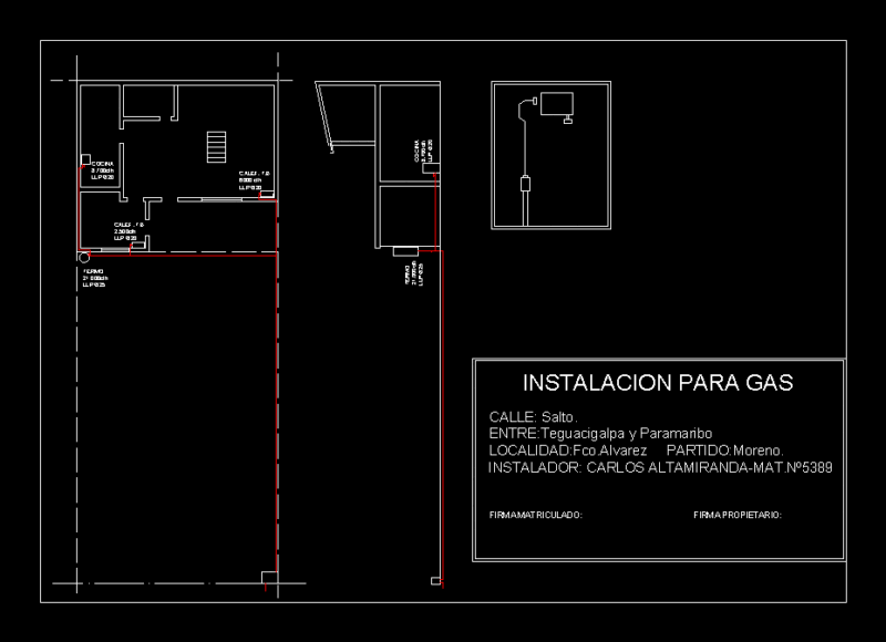 Gas Installation DWG Block for AutoCAD