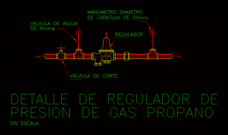 Gas Pressure Regulator DWG Detail for AutoCAD