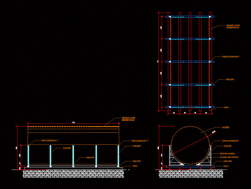 Gas Tank 2D DWG Block for AutoCAD