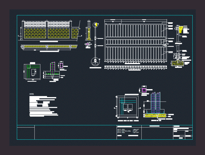 Gate DWG Detail for AutoCAD
