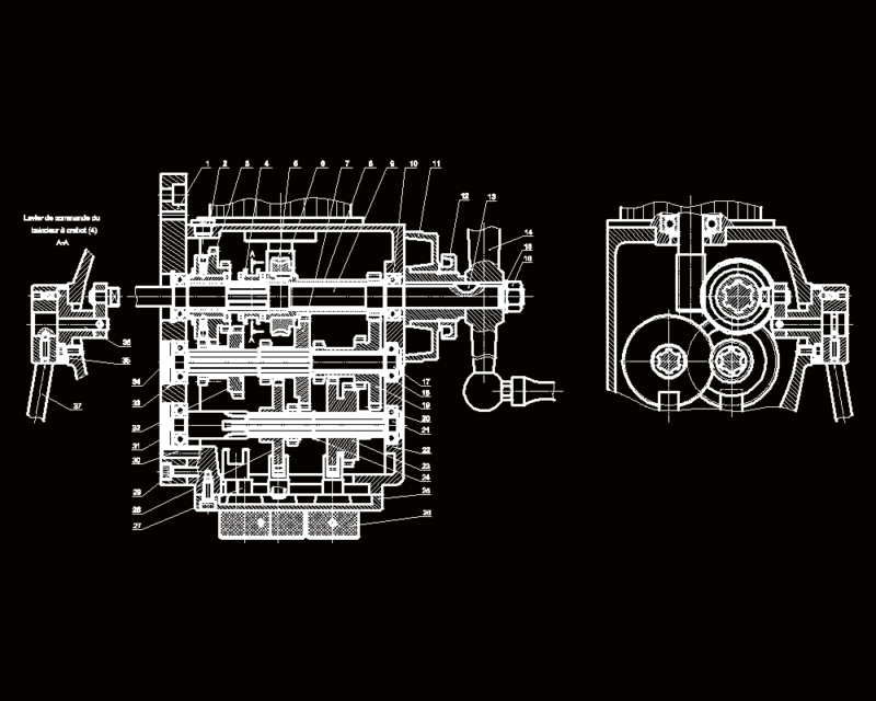 Gearbox Milling 2D DWG Block for AutoCAD