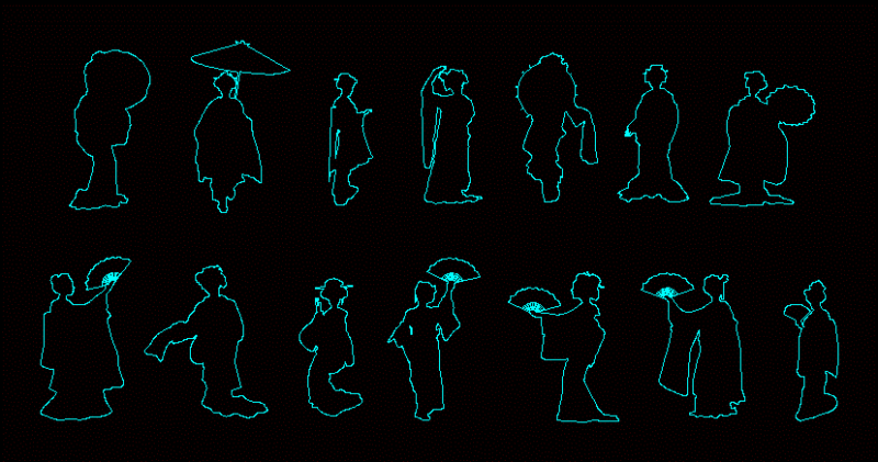 Geisha DWG Block for AutoCAD