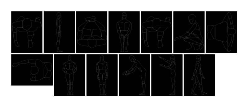 General Anthropometry DWG Detail for AutoCAD