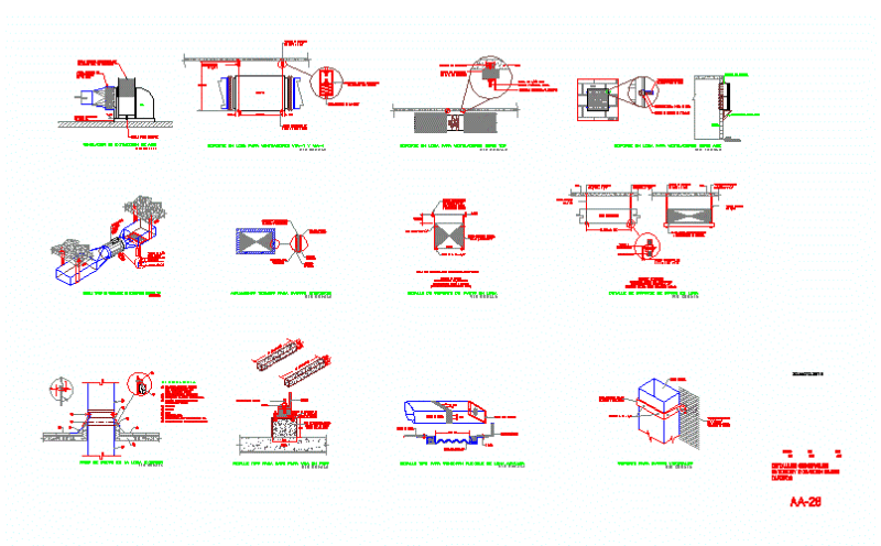 General Details Of Facilities DWG Plan for AutoCAD