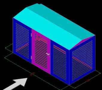 Generator Room Louvered 3D DWG Model for AutoCAD Designs CAD