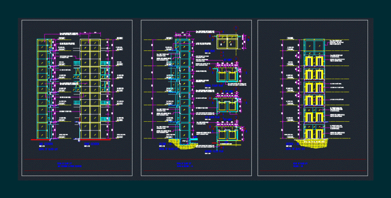 Glass Elevator DWG Section for AutoCAD