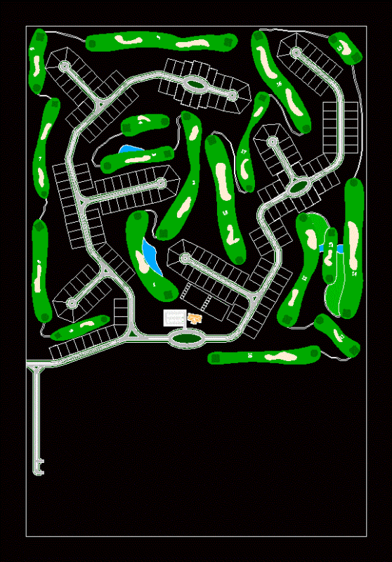Golf Course DWG Block for AutoCAD