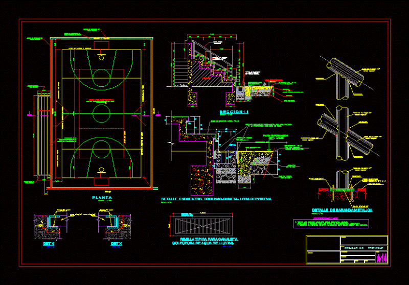 Grandstands -Sport Slabs DWG Block for AutoCAD
