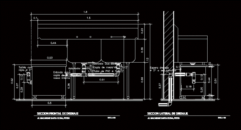 Grease Trap DWG Detail for AutoCAD