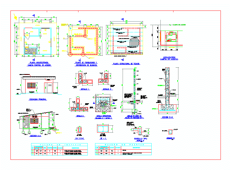 Access control system diagram in AutoCAD CAD (208.72 KB