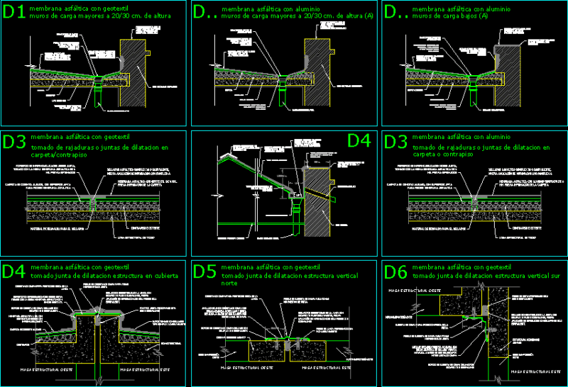 Gutters Details – Pluvial Drains DWG Detail for AutoCAD