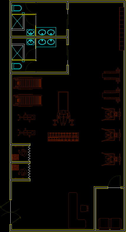 gym equipment dwg download